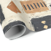 Rustic Mudcloth Geometric Pattern (2) ラッピングペーパー (ロールコーナー)