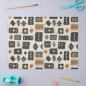 Rustic Mudcloth Geometric Pattern (2) 薄葉紙 (クラフト)