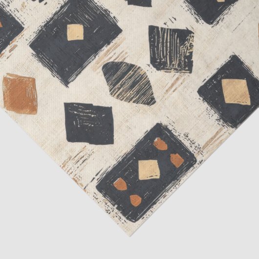 Rustic Mudcloth Geometric Pattern (2) 薄葉紙 (詳細)