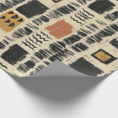 Rustic Mudcloth Geometric Pattern (3) ラッピングペーパー (角)