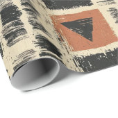 Rustic Mudcloth Geometric Pattern (3) ラッピングペーパー (ロールコーナー)