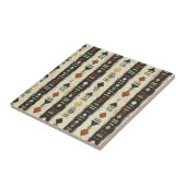 Rustic Mudcloth Geometric Pattern (4) タイル (側面)
