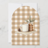 Rustic Mugs Gifts Brown Gingham Christmas Arch  招待状 (裏面)