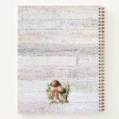 Rustic Mushroom and Leaves Family Recipe Cookbook ノートブック (裏面)