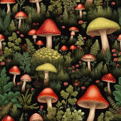 Rustic Mushroom Tablecloth Nature’s Soft Palette テーブルクロス