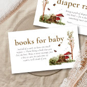 Rustic Mushroom Woodland Shower Books for Baby エンクロージャーカード
