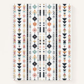 Rustic Native Ethnic Mudcloth Aesthetic Vertical ノートブック (正面)