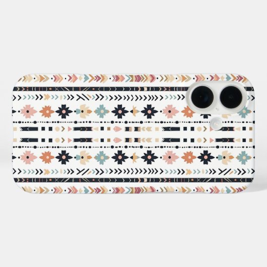 Rustic Native Ethnic Mudcloth Aesthetic Vertical Case-Mate iPhoneケース (裏面 (横))