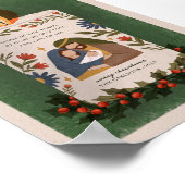 Rustic Nativity Candle Christian Christmas ポスター (角)