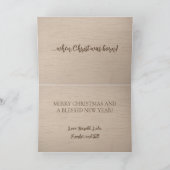 Rustic Nativity Scene Oh Holy Night Christmas Card シーズンカード (内部)