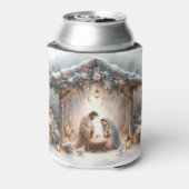 Rustic Nativity Scene with Winter Florals 缶クーラー (缶裏面)