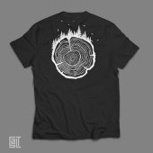 Rustic Nature Tree Rings Forest Silhouette  Tシャツ