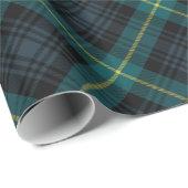 Rustic Navy and Green Black Watch Plaid Holiday ラッピングペーパー (ロールコーナー)