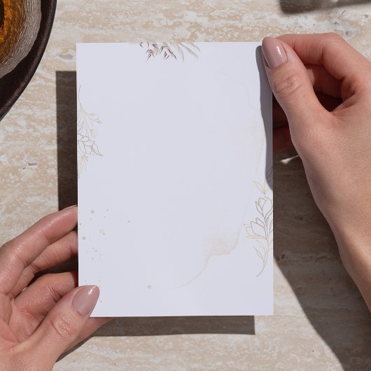 Rustic Neutral Boho Floral & Elegant Wedding  招待状