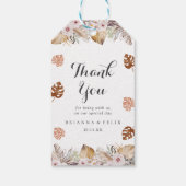 Rustic Neutral Boho Wedding ギフトタグ (裏面)