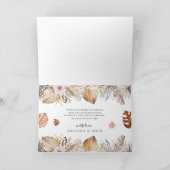 Rustic Neutral Boho Wedding サンキューカード (内部)