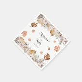 Rustic Neutral Boho Wedding スタンダードカクテルナプキン (角)