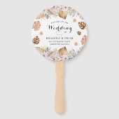 Rustic Neutral Boho Wedding ハンドファン (正面)