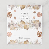 Rustic Neutral Boho Wedding プレイスカード (外部開封)