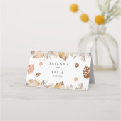 Rustic Neutral Boho Wedding プレイスカード (裏面)