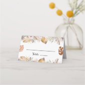 Rustic Neutral Boho Wedding プレイスカード (正面)