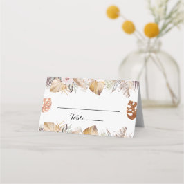 Rustic Neutral Boho Wedding プレイスカード
