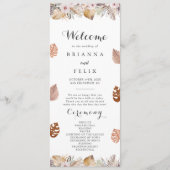 Rustic Neutral Boho Wedding プログラム (正面)