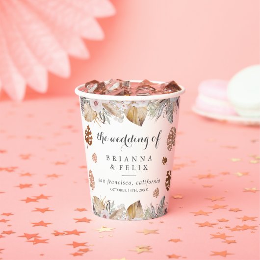 Rustic Neutral Boho Wedding 紙コップ (インサイチュ)