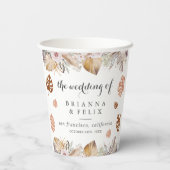 Rustic Neutral Boho Wedding 紙コップ (裏面)