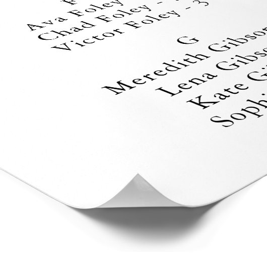 Rustic Neutral Boho Wedding Seating Chart ポスター (角)