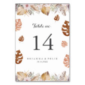 Rustic Neutral Boho Wedding Table Number テーブルナンバー (裏面)