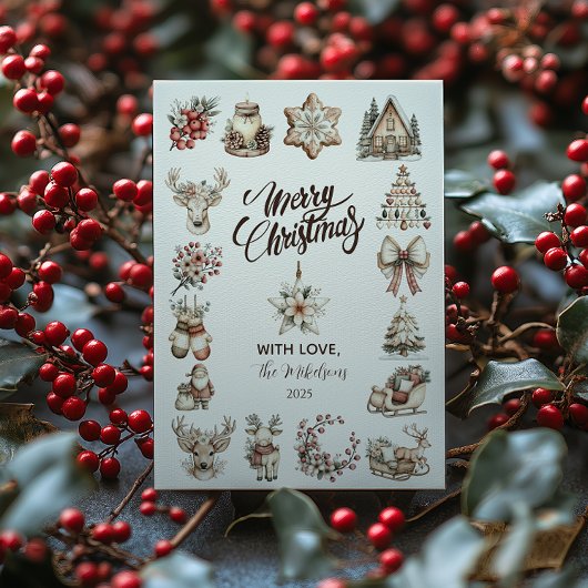 Rustic Neutral Christmas シーズンカード
