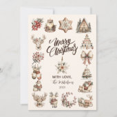 Rustic Neutral Christmas シーズンカード (正面)