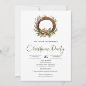 Rustic Neutral Earthy Cozy Watercolor Minimalist  招待状 (正面)