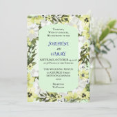 Rustic Neutral Floral Wedding Invitation 招待状 (スタンド正面)