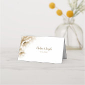 Rustic Neutral Floral Wedding Place Card プレイスカード (裏面)