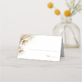 Rustic Neutral Floral Wedding Place Card プレイスカード (正面)