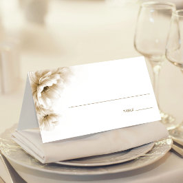 Rustic Neutral Floral Wedding Place Card プレイスカード