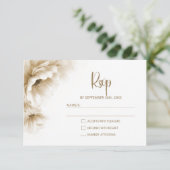 Rustic Neutral Floral Wedding RSVP (スタンド正面)