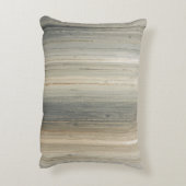 Rustic Neutral Gray Brown Abstract Stripe アクセントクッション (裏面(縦))