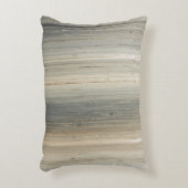 Rustic Neutral Gray Brown Abstract Stripe アクセントクッション (正面(垂直))