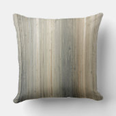 Rustic Neutral Gray Brown Abstract Stripe クッション (裏面)