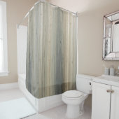 Rustic Neutral Gray Brown Abstract Stripe シャワーカーテン (インサイチュ)