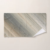 Rustic Neutral Gray Brown Abstract Stripe バスタオルセット (ハンドタオル)
