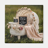 Rustic Neutral pregnancy announcement keepsake マグネット (正面)