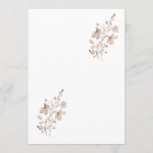 Rustic Neutral Wedding Menu Design メニュー (裏面)