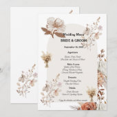 Rustic Neutral Wedding Menu Design メニュー (正面/裏面)