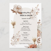 Rustic Neutral Wedding Menu Design メニュー (正面)
