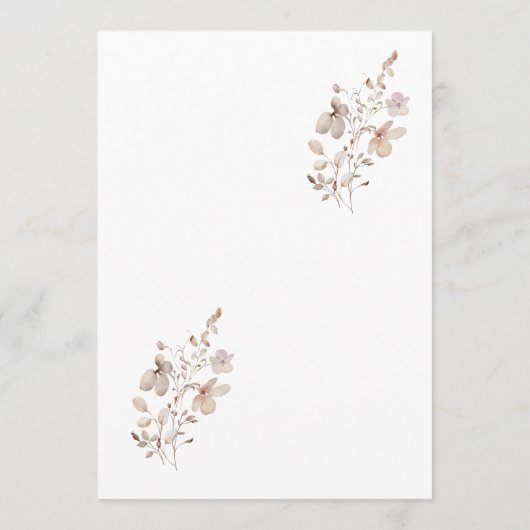 Rustic Neutral Wedding Program プログラム (裏面)