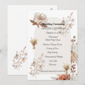 Rustic Neutral Wedding Program プログラム (正面/裏面)